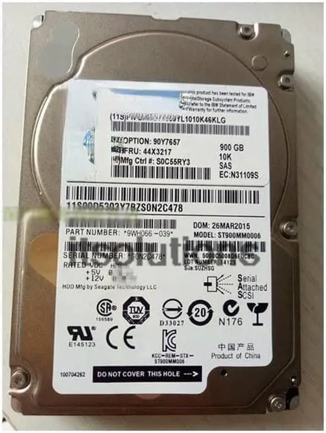 Main image of For IBM Flex V7000 44X3217 90Y7661 900GB 10K SAS 2.5 storage hard drive