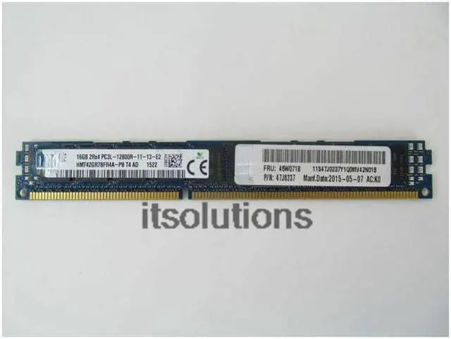 Main image of For IBM 46W0716 46W0718 47J0237 16GB 2Rx4 PC3L-12800R server memory