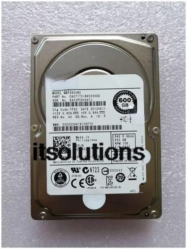 Main image of For DELL MBF2600RC 600 g 05 r6cx DA07 2.5 -inch SAS 10 k server hard drive