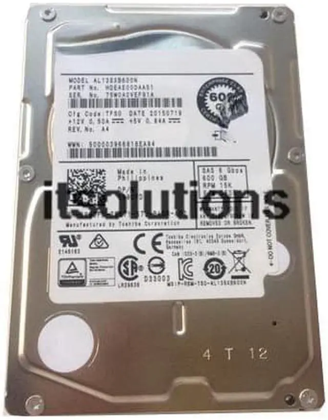 Main image of For DELL AL13SXB600N 0990FD 600G SAS 15K 2.5 6GB server hard drive