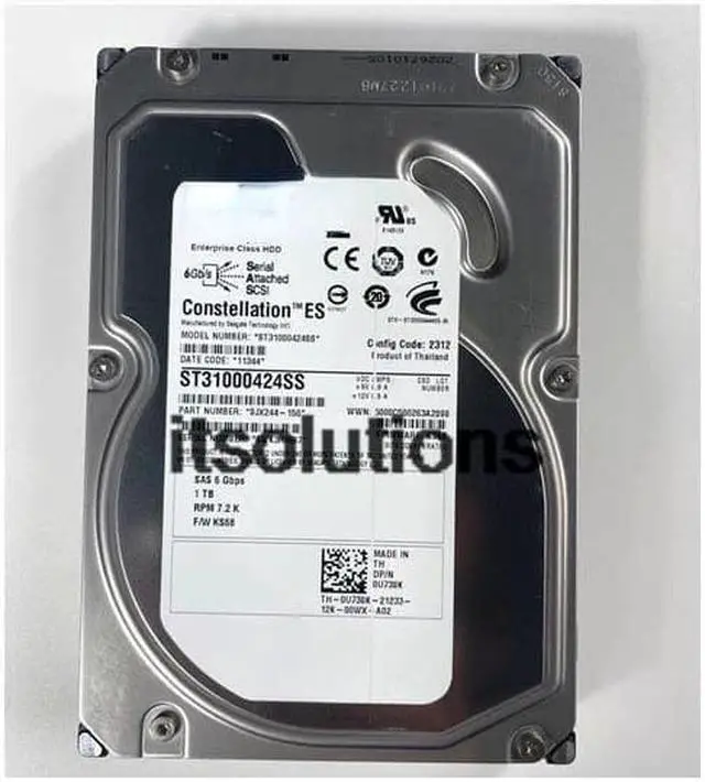 Main image of For DELL Seagate 1T 3.5 inch 6Gb SAS hard drive 1TB U738K ST31000424SS