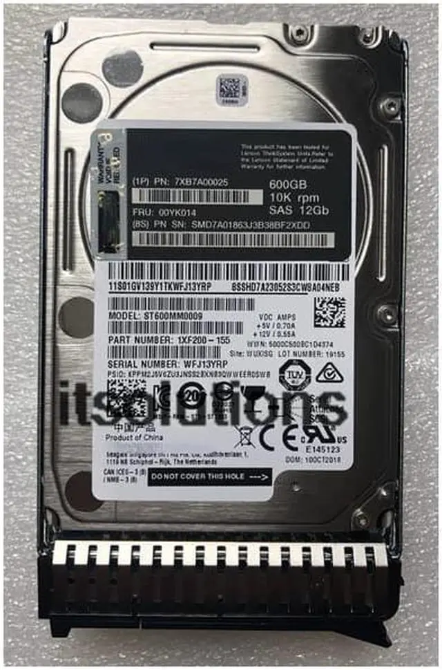 Main image of For Lenovo 00YK014 600G SAS 12Gb SR530 SR550 SR630 hard disk 7XB7A00025