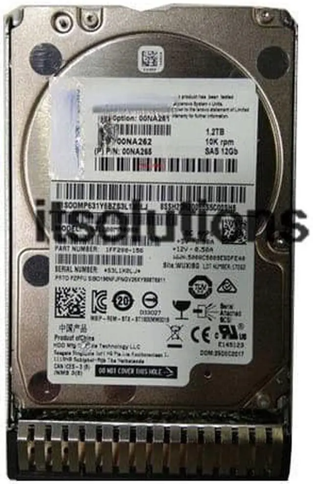 Main image of For IBM 00NA261 00NA262 1.2T 12G 2.5 10K SAS 3650M5 X6 hard drive