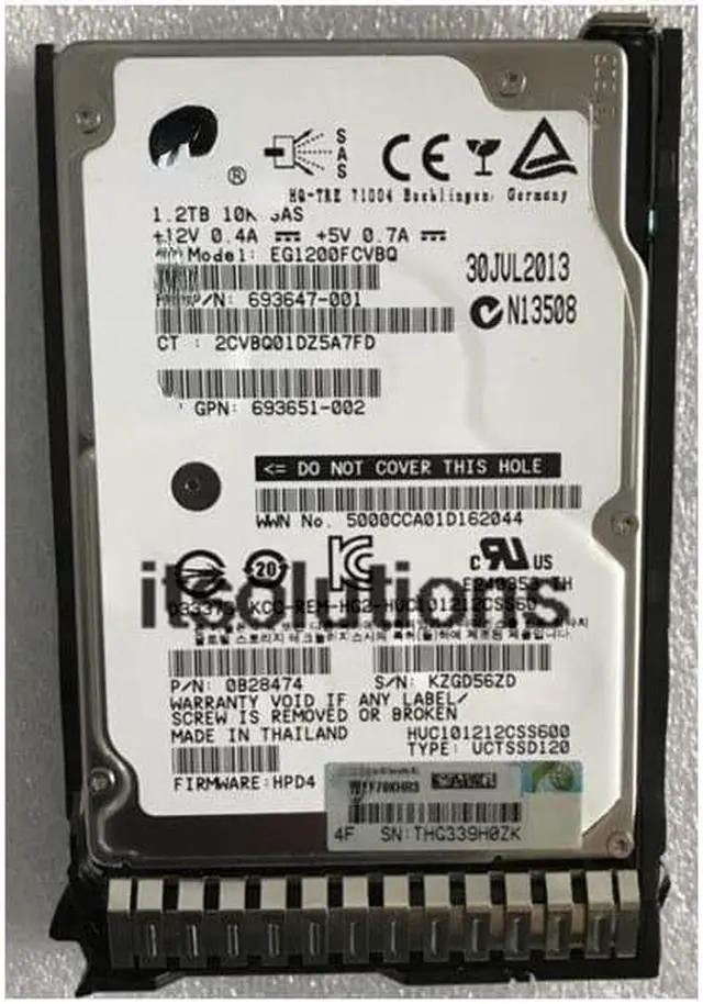 Main image of For HP 697574-B21 1.2TB 6G SAS 2.5 10K 697631-001 hard disk