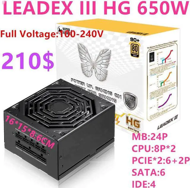 Main image of For Super Flower Brand RTX2080 Game Mute Power Supply 750W/650W Switching Power Supply LEADEX III HG 750W/650W