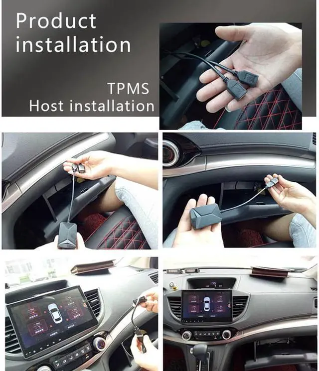 Alt view image 6 of 7 - USB Car TPMS Tire Pressure Monitor Alarm System/Android Navigation Tire Pressure Monitoring/Wireless Transmission TPMS
