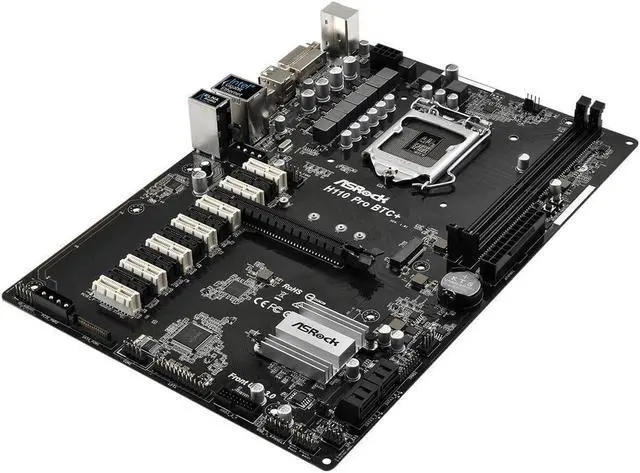 Alt view image 2 of 3 - Asrock H110 Pro BTC+ Motherboard LGA 1150