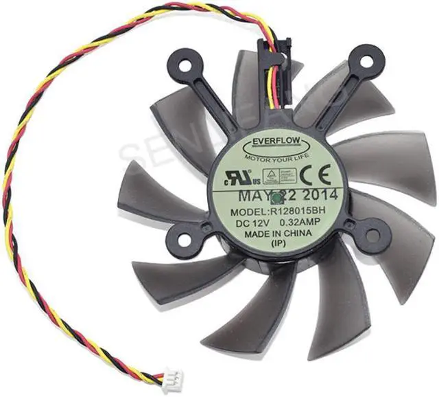 Main image of For ASUS GTS250 HD4870 GTX550TI 750 460 560 6670 6850 7770 7850 Graphics Card Cooling Fan DC12V 0.32A 3-Line R128015BH