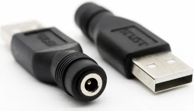 Main image of 10pcs USB 2.0 A Male to 3.5mm x 1.35mm DC Female Connector Charge Barrel Power Adapter for Small DC or USB Electronics Charging