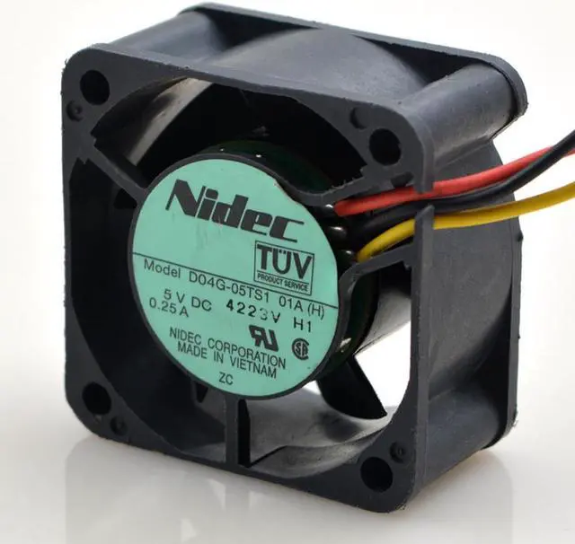 Alt view image 2 of 3 - FOR Nidec d04g-05ts1 01AH 5V 0.25a 40204cm double ball cooling fan