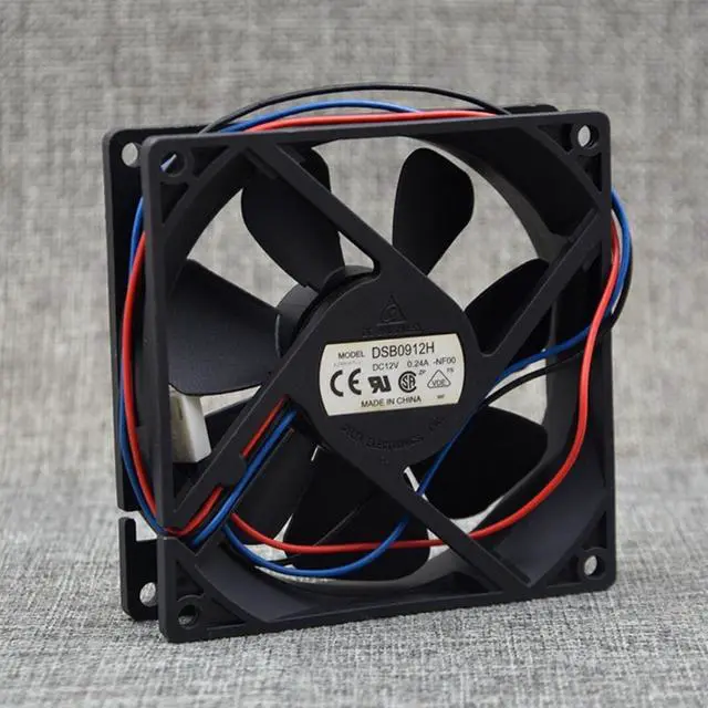 Alt view image 2 of 3 - FOR DELTA DSB0912H 9025 12V 0.24A 2 line 9cm chassis ultra-quiet cooling fan