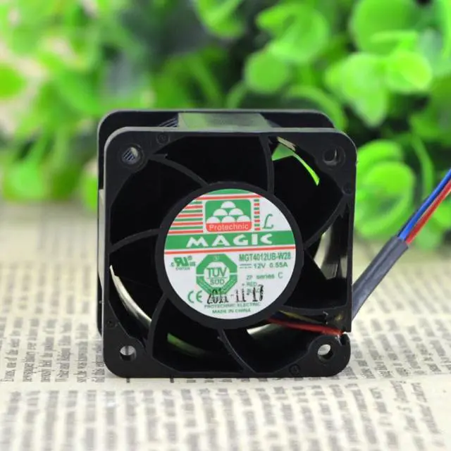 Alt view image 2 of 3 - FOR MAGIC MGT4012UB-W28 12V 0.55A 4-wire 40284-wire heat dissipation fan