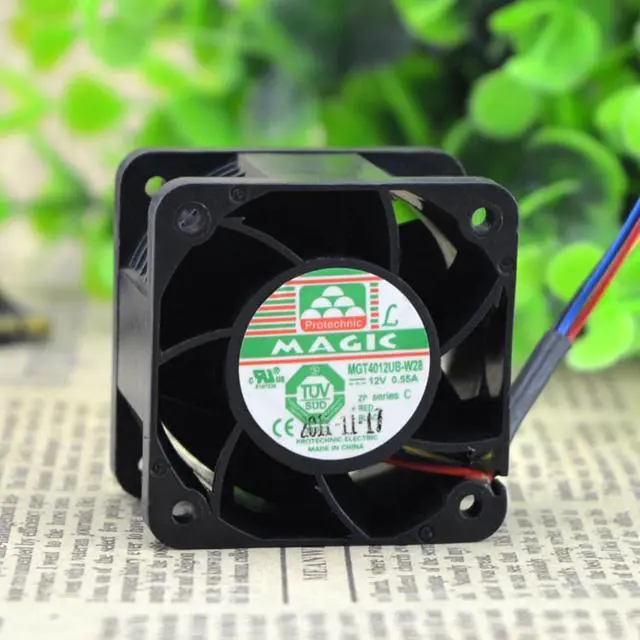 Alt view image 3 of 3 - FOR MAGIC MGT4012UB-W28 12V 0.55A 4-wire 40284-wire heat dissipation fan