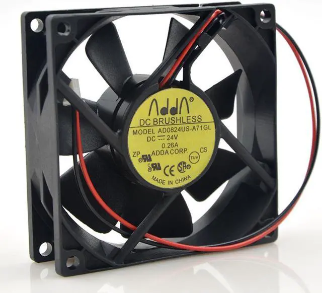 Alt view image 2 of 3 - Genuine FOR ADDA ad0824us-a71gl 8CM/ 8CM 8025 24V 0.26a power cooling fan