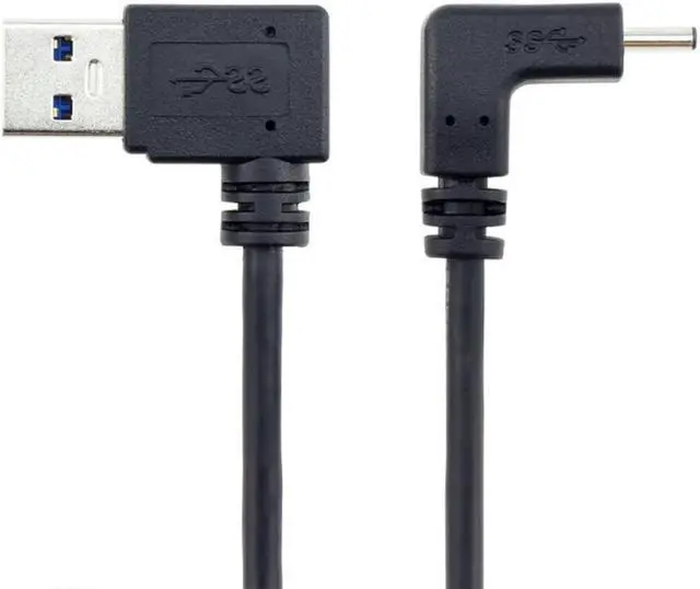 Main image of Cable CY USB 3.1 USB-C Up & Down Angled to 90 Degree Left Angled A Male Data Cable for Laptop & Tablet & Phone