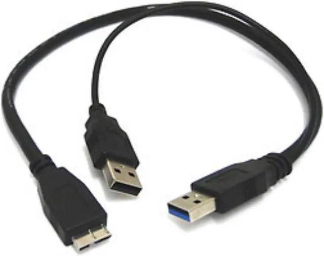 Main image of NGFF Two USB3 0 A Male to Micro USB 3 Y Cable for Mobile HDD 50CM