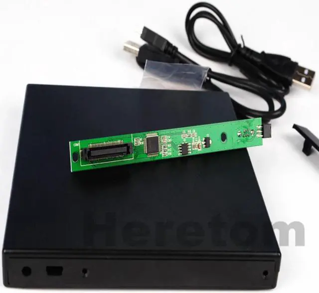 Main image of Heretom 12.7mm USB 2.0 External DVD/CD-ROM Case IDE/ PATA to SATA Optical Disk Drive Enclosure For Laptop PC