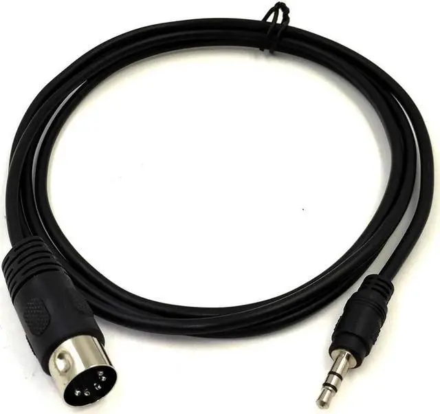 Main image of OIAGLH MIDI Cable, 1.5M/5Ft 5-Pin DIN Plugs Male to 3.5mm 1/8 inch TRS Male Jack Stereo Plug Converter Cable Audio Cable (DIN-3.5mm)