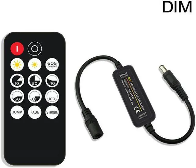 Main image of OIAGLH Mini Led Remote Controller DC 5V-24V 14 keys RF Wireless Dimmer For LED Strip Lights Conn ection Black White