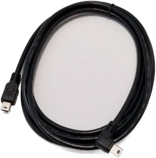 Main image of Left Angled 90 Degree Elbow USB Data Extension Cable Mini USB Male to Male T-port Data Car Line 2M