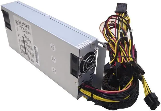 Alt view image 6 of 6 - rack-mounted rated 600W 1U power supply industrial server IPC power JCI-6011P-1M1 2 fans with the switch and active PFC