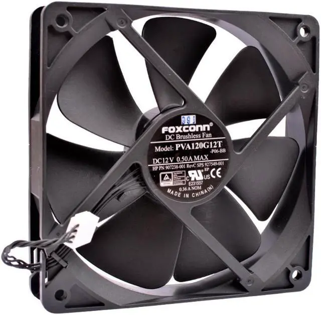 Main image of PVA120G12T 12cm 12025 120mm fan 120x120x25mm DC12V 0.50A 4 lines suitable for server chassis CPU cooling fan