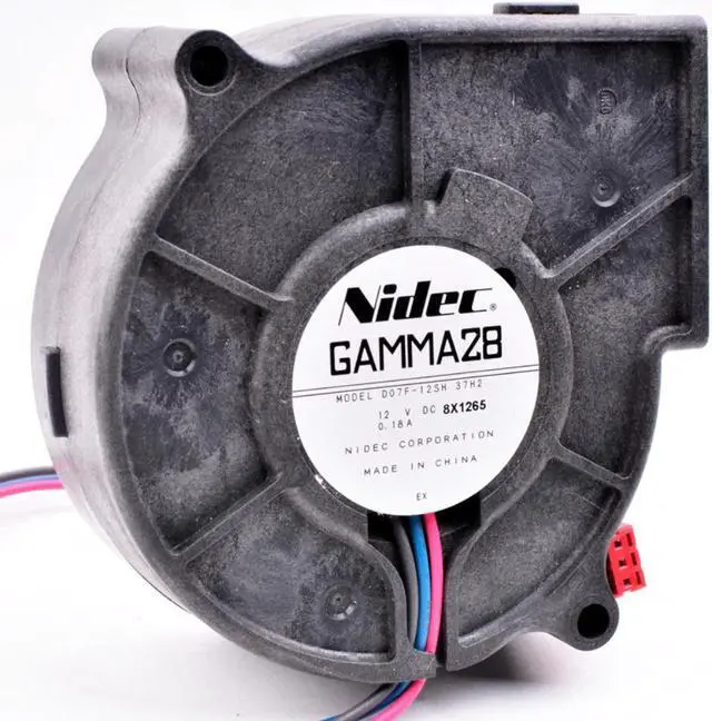 Main image of D07F-12SH 37H2 7530 80mm DC12V 0.18A Refrigerator built-in centrifugal turbine blower cooling fan
