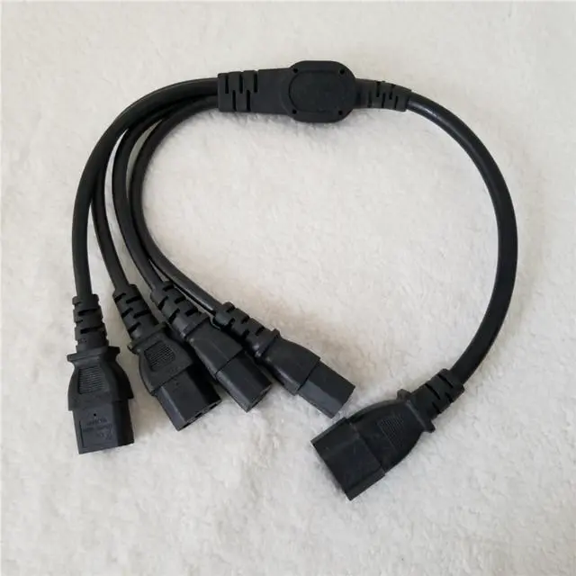 Main image of C13-C14 Power Supply Cable 1 to 4 Splitter Charger Wire Power for UPS PDU Server