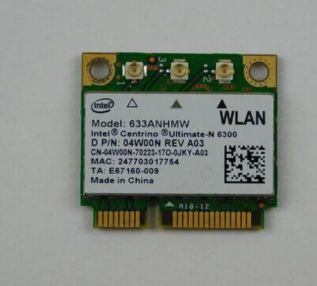 Main image of for Dell Latitude E6220 Laptop Wireless WiFi Card W/ Screw 04W00N P/N: 4W00N