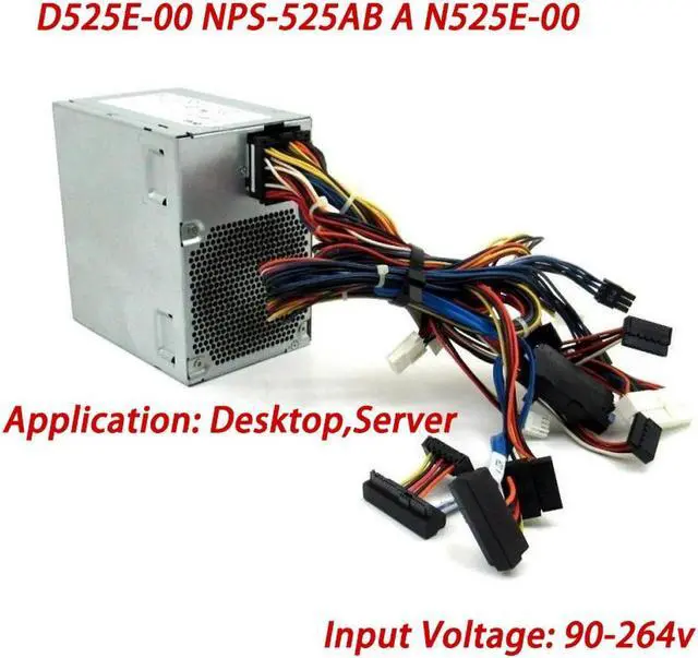 Main image of OIAGLH 525W ATX Server Power Supply for YY922 0YY922 525W PSU N525E-00 NPS-525AB A For Precision T3400 390 525w PSU 80 Plus 92mm Fan