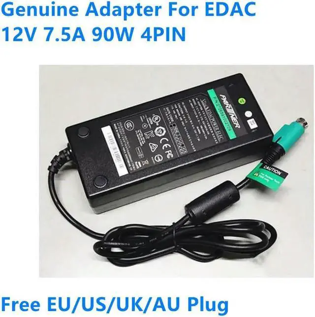 Main image of OIAGLH 12V 7.5A 90W 4PIN EA11001A-120 AC Adapter For EDAC Power Supply Charger