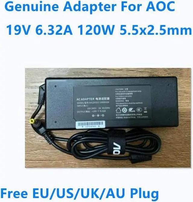Main image of OIAGLH 19V 6.32A 120W 5.5x2.5mm GA120SD1-19006320 Power Supply AC Adapter For Monitor Charger