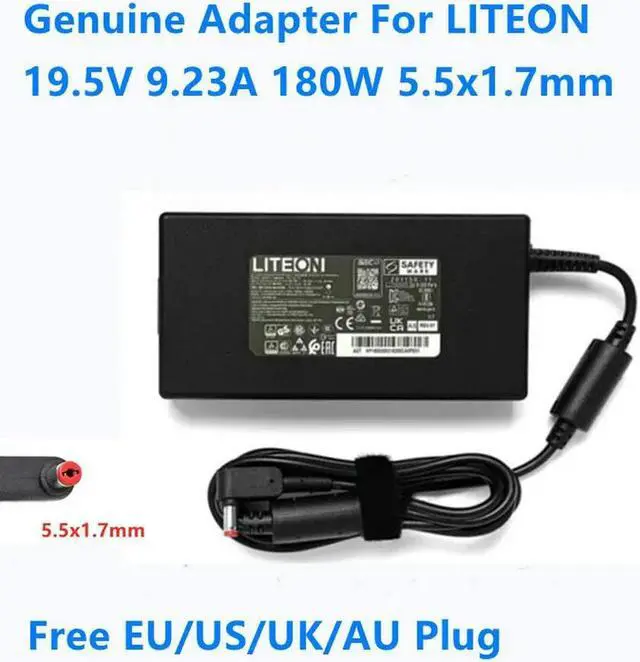 Main image of OIAGLH 19.5V 9.23A 180W 5.5x1.7mm LITEON PA-1181-16 Power Supply AC Adapter For PT314 NITRO AN515 PREDATOR Laptop Charger