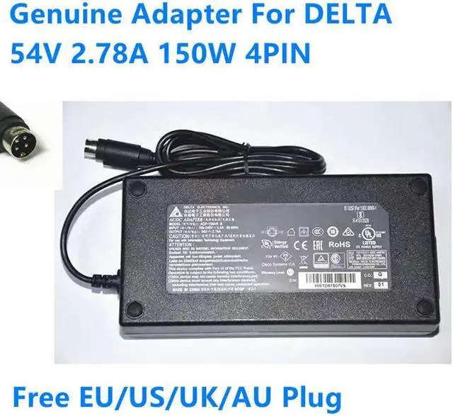 Main image of OIAGLH 54V 2.78A 150W 4PIN DELTA ADP-150AR B Power Supply AC Adapter For SG300 SG300-10MPP SG350 SG350-10MP-K9 Charger