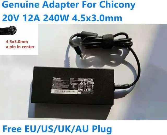 Main image of OIAGLH CHICONY 20V 12A 240W 4.5x3.0mm A20-240P2A A240A010P Power Supply AC Adapter For Laptop Power Charger
