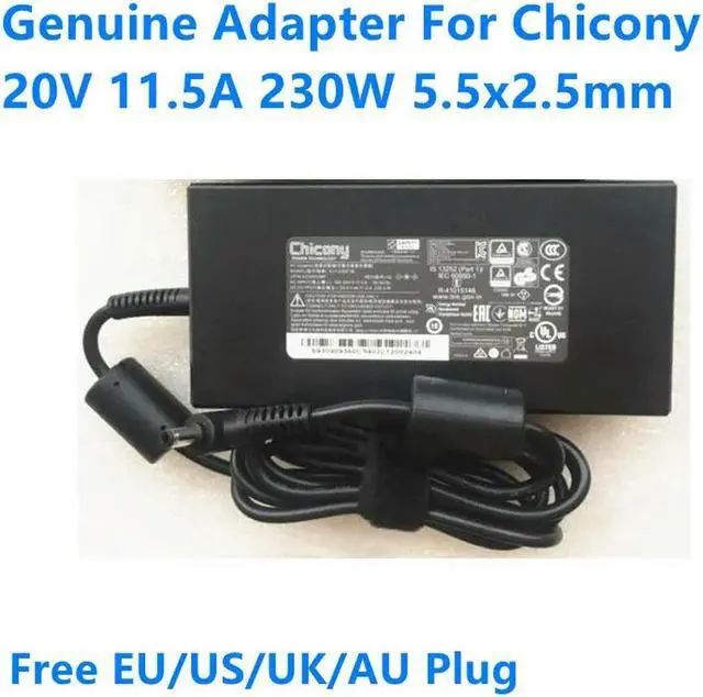 Main image of OIAGLH 20V 11.5A 230.0W 5.5x2.5mm Chicony A17-230P1B A230A038P Power Supply AC Adapter For 230W Gaming Laptop Charger