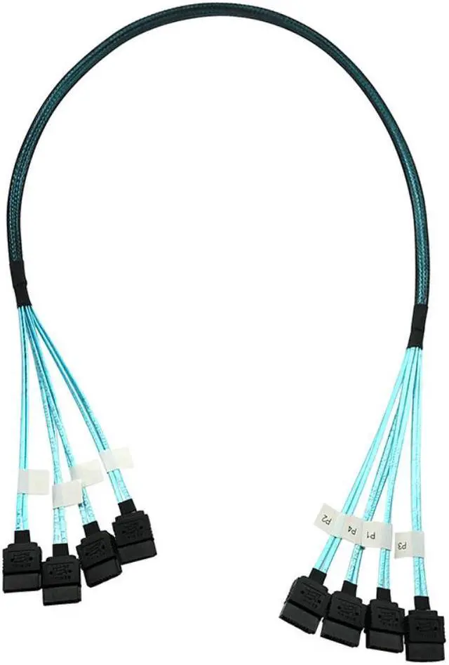 Alt view image 2 of 4 - Hot Plug 7pin High Speed 6Gbps 4 SATA Cable for Server 60cm Length