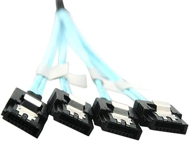 Alt view image 3 of 4 - Hot Plug 7pin High Speed 6Gbps 4 SATA Cable for Server 60cm Length