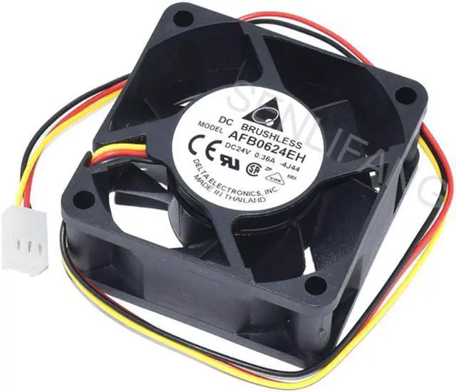 Main image of For Delta AFB0624EH DC24V 0.36A 60x60x25mm Three Wires Server  Square Cooling Fan