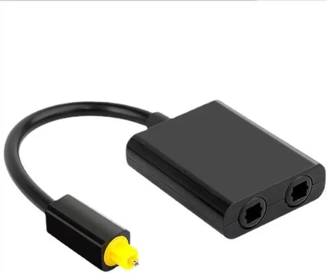 Main image of NEW Digital Optical Splitter Audio Cable 2-Way SPDIF Toslink Splitter Cable 1 input 2 Output Optical adapter Speakers For TV PS4