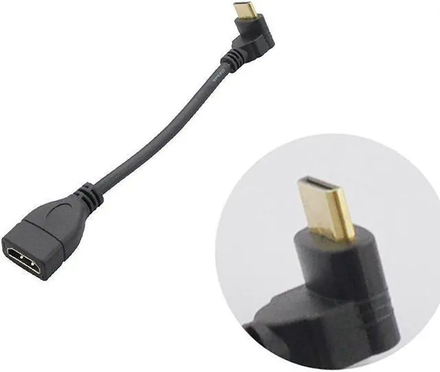 Main image of 15CM High Speed 90 Degree Mini HDMI-compatible  Up-toward Male to HDMI Female Cable Adapter Connector (Up-Toward)