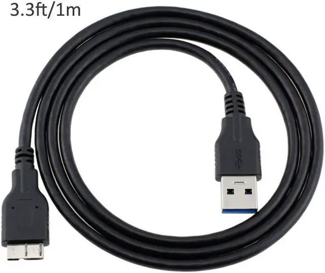 Main image of USB 3.0 A Male to Micro B Cable 3.3FT Cord Compatible with For WD My Passport and Elements Portable External Hard Drive, Toshiba