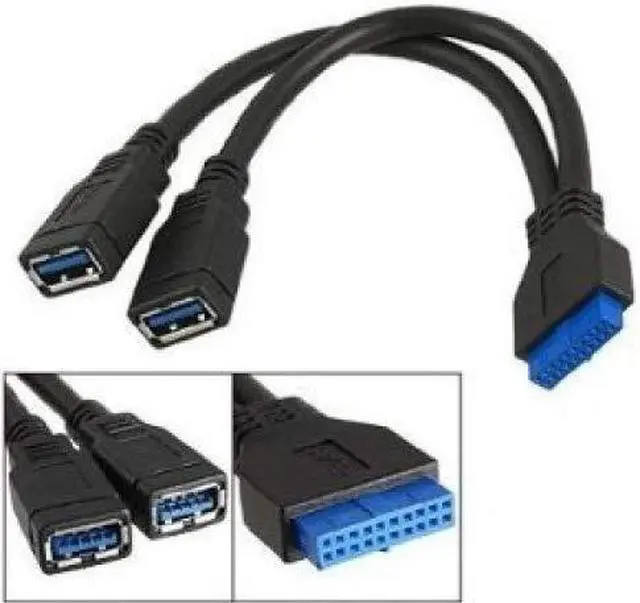 Main image of USB 3.0 A Type Female to Female 20 Pin Box Header Slot Adapter