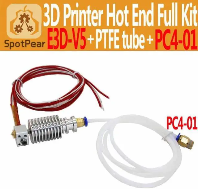 Main image of 3d printer E3D-V5 Hot End Kit Bowden/RepRap 3d printer extruder parts accessories Long distance print head with PTFT tube+PC4-01