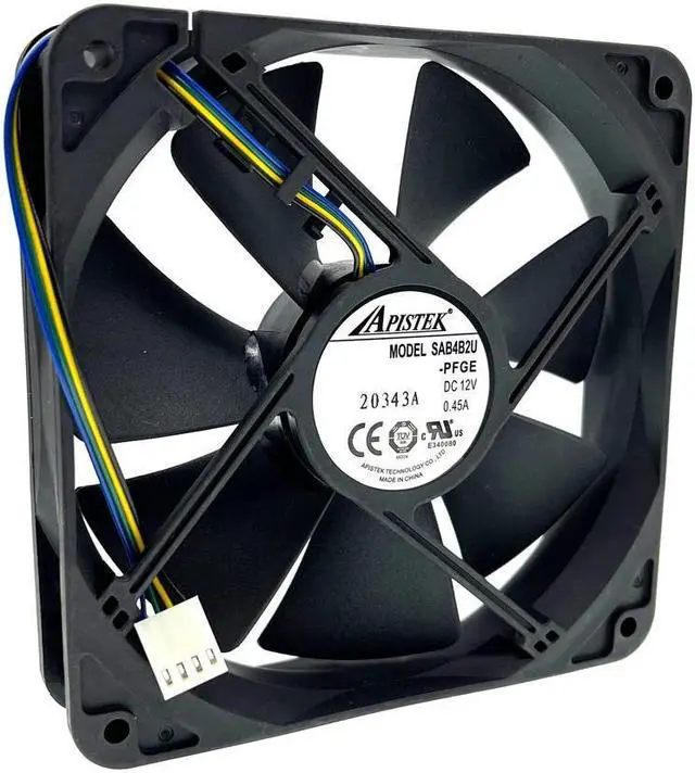 Main image of SAB4B2U -PFGE 120mm 12cm PWM Water Block Watercooler Cooling Fan,120X120X25mm 12V Dual Ball Bearing 2700RPM Apistek Fans