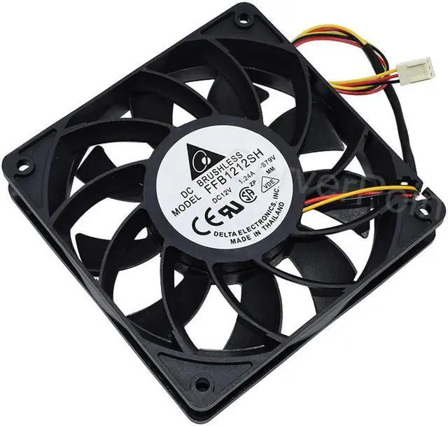 Main image of Well Tested Mining Server Inverter Case Axial Industrial Fan FFB1212SH Cooling 120*120*25MM 3-Pin DC12V 1.24A Cooler