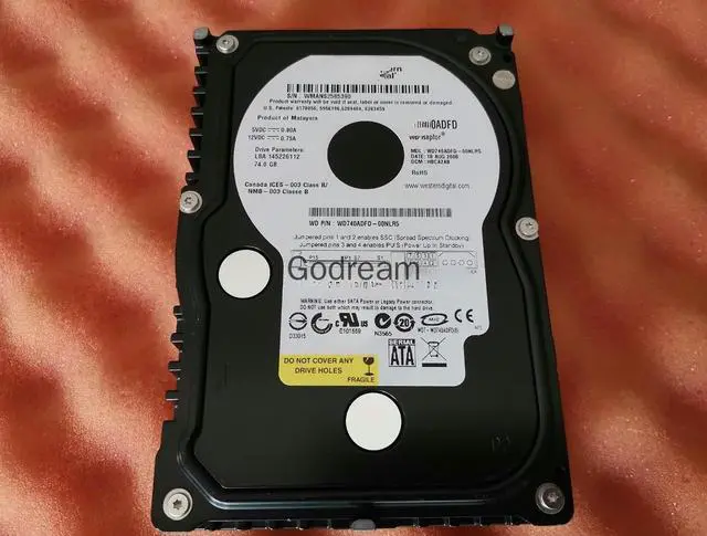 Main image of OIAGLH For Raptor WD740ADFD-00NLR5 73G/74G 10K 3.5 SATA Hard Disk
