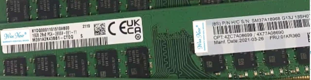 Main image of OIAGLH For 4ZC7A08699 01KR360 16G 2RX8 PC4-2666V pure ECC UDIMM