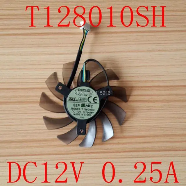 Main image of Cooling FAN  EVERFLOW T128010SH 12V 0.25A 4pin 75X75X10MM Frameless graphics card fan