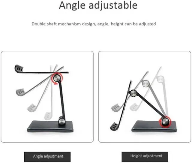 Alt view image 5 of 6 - Phone Stand Folding Mobile Phone Holder Metal Adjustable Live Universal Desktop Mobile Phone Holder for Phones Tablets
